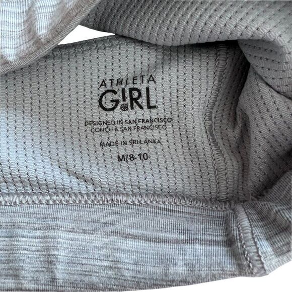 NWT! Athleta Girl Gray Upbeat Sports Bra Size Medium 8-10 - Picture 3 of 4